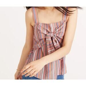 Madewell Tie Front Striped Cami Size 0